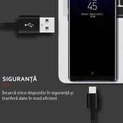 Cablu Samsung USB la Type-C, 2.1A, 1m, alb, bulk, EP-DG970BWE