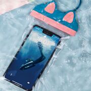 Husa subacvatica telefon USAMS, waterproof IPX8, 7", albastru, US-YD010
