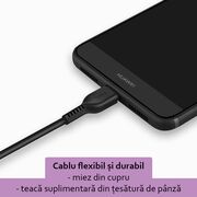 Cablu de date Flash Charging Type-C Hoco X20, 3A, 10W, 1m, negru