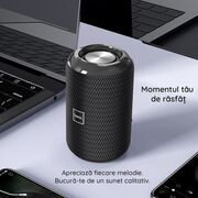 Mini boxa portabila TWS Bluetooth 5W Hoco HC1, negru