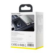 Incarcator auto Baseus, Type-C PD3.0, USB QC4.0, 65W, transparent, CCKX-C0A