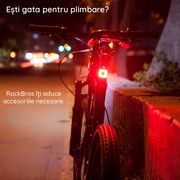 Stop pentru bicicleta puternic RockBros, negru, SEEMEE20