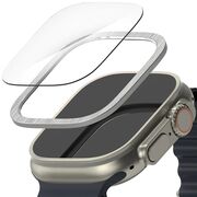 [Pachet rama + folie] Apple Watch Ultra Ringke Bezel Styling, Stainless Silver