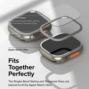 [Pachet rama + folie] Apple Watch Ultra Ringke Bezel Styling, Stainless Silver
