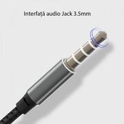 Casti in-ear, stereo (yh-22) cu microfon, jack 3.5mm, 1.2m, yesido - negru