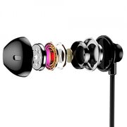 Casti in-ear enock cu microfon, jack 3.5mm, 1.2m, baseus (ngh06-01) - negru