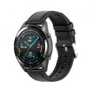 Curea smartwatch samsung galaxy watch (46mm) / watch 3 / gear s3, huawei watch gt / gt 2 / gt 2e / gt 2 pro / gt 3 (46 mm), techsuit w007 - negru