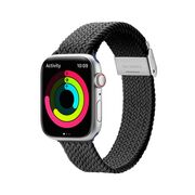 Curea Apple Watch 1 / 2 / 3 / 4 / 5 / 6 / 7 / 8 / SE / SE 2 / Ultra (42 mm / 44 mm / 45 mm / 49 mm) Dux Ducis Mixture II Version, negru