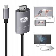 Cablu video de la USB-C la HDMI, 4K @ 60Hz, compatibil MacBook, 1.8 m, negru