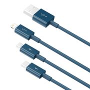 Cablu tip C, iPhone, Micro-USB 3.5A Baseus, 1.5m