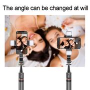 Selfie stick trepied cu LED si telecomanda wireless Techsuit