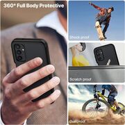 Pachet 360: Husa cu folie integrata Samsung Galaxy A14 4G, 5G Defense 360 fata spate - negru