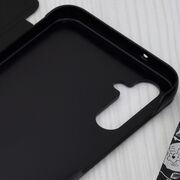 Husa Samsung Galaxy A14 4G sau 5G Eco Leather View flip tip carte, negru