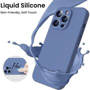 Husa pentru iPhone 14 Pro Max Liquid Silicone, blue