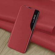 Husa Samsung Galaxy A34 5G Eco Leather View flip tip carte, rosu