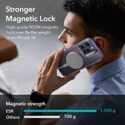 Husa iPhone 14 Pro cu MagSafe Esr - classic kickstand halolock - clear purple