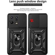 Husa Xiaomi 13 Lite cu inel Ring Armor Kickstand Tough, protectie camera (negru)