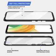 Husa 360 Magnetic Glass pentru Samsung Galaxy A34 5G (sticla fata + spate), negru