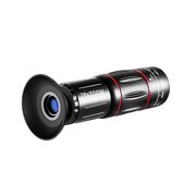 Teleobiectiv smartphone 28x, set lentila zoom pentru telefon cu trepied, HD Lanthanide Glass, Connection & E-Clip, negru