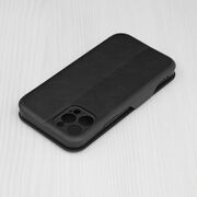 Husa iPhone 12 Pro tip carte - safe wallet plus magnetic, negru