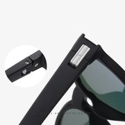 Ochelari soare rotunzi polarizati unisex Techsuit, negru, TR7545