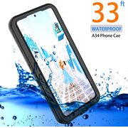 Pachet 360: Husa cu folie integrata Samsung Galaxy A34 5G ShockProof Dust-Water Proof Full Body, negru