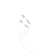 XO cablu fast charge PD 60W NB-Q226B de la USB-C la USB-C, lungime 1m, alb
