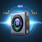 Transmitator / receptor audio Bluetooth JoyRoom, Bluetooth 5.3, Jack, Card Reader, RGB Lights, Digital Display, JR-CB2, space gray