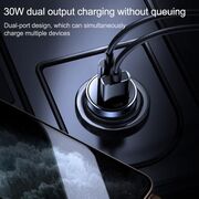 Incarcator auto JoyRoom - mini Car Charger (C-A08) - Fast Charging USB QC3.0, Type-C 30W - negru