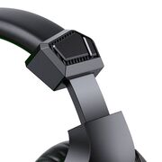 Casti gaming JoyRoom - Wired Headphones (JR-HG1) - cu microfon, LED Light, Jack 3.5mm - Negru / Verde