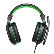 Casti gaming JoyRoom - Wired Headphones (JR-HG1) - cu microfon, LED Light, Jack 3.5mm - Negru / Verde
