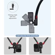 Suport pentru GoPro / Action camera Neck Holder U-Shaped, portabil si flexibil, negru