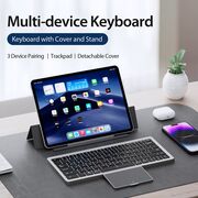 Tastatura cu trackpad integrat pentru telefon / tableta / laptop Bluetooth Wireless Dux Ducis, negru