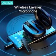 Mini Lavaliera wireless cu microfon Usams - ENC, Noise Reduction, 2.4G - negru