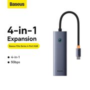 Hub 4 in 1 Baseus - Docking Station Flite Series de la USB Type-C la 4 x USB3.0 - Space Grey