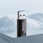 ADAPTOR Baseus Ingenuity Series Mini OTG, USB 3.1 (T) to USB Type-C (M), corp metalic, negru