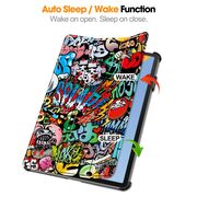Husa Huawei MatePad 11 2023 UltraSlim de tip stand, functie wake-up/sleep, graffiti