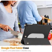 Husa Google Pixel Tablet, ProCase functie sleep/wake-up, UltraSlim de tip stand, negru