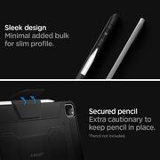 Husa Apple iPad Pro 11 (2020 / 2021 / 2022) Spigen Rugged Armor Pro, negru