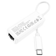 Adaptor USB la Ethernet Hoco UA22, 100Mbps, alb