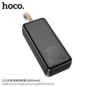 Baterie externa 2x USB, Type-C, Micro-USB, cu LED Hoco J111B, 2A, 30000mAh, negru