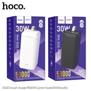 Baterie externa, power bank Hoco J111D, 2x USB, Type-C, Micro-USB, PD30W, cu LED, 50000 mAh, negru