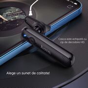 Casca audio cu microfon wireless Bluetooth Hoco E63, alb