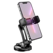 Suport auto telefon prindere bord/parbriz Hoco CA111, negru