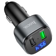 Modulator FM / incarcator auto, Bluetooth FM USB 18W QC3.0 Hoco E67, negru