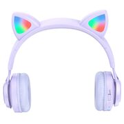 Casti cu urechi de pisica Bluetooth pentru copii Hoco W39, roz
