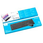 Tastatura si mouse wireless pentru laptop Hoco GM17, negru