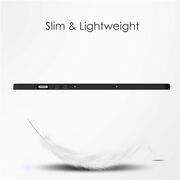 Husa Samsung Galaxy Tab S9+ Plus 12.4 inch Ultra-Light / Slim tip stand, cu functie sleep/wake-up si slot pentru stylus, negru / transparent