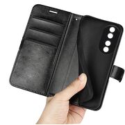 Husa pentru Honor 90 Wallet tip carte, negru