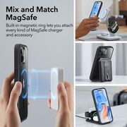 Husa iPhone 15 Plus ESR Classic Hybrid HaloLock, transparent - negru